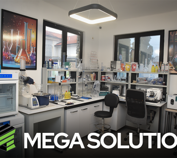 Moderni showroom kompanije Mega Solution sa laboratorijskom opremom, uređajima za analizu i zaštitnom opremom