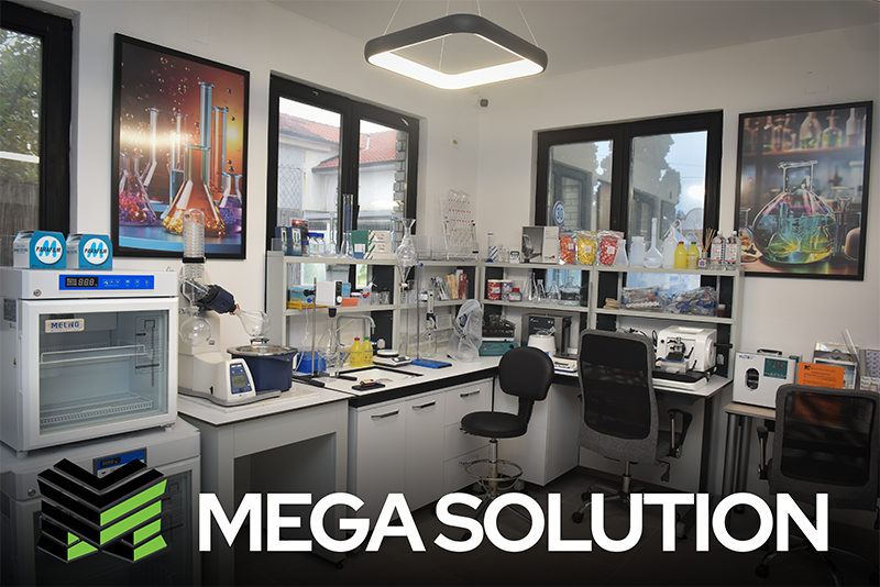 Moderni showroom kompanije Mega Solution sa laboratorijskom opremom, uređajima za analizu i zaštitnom opremom